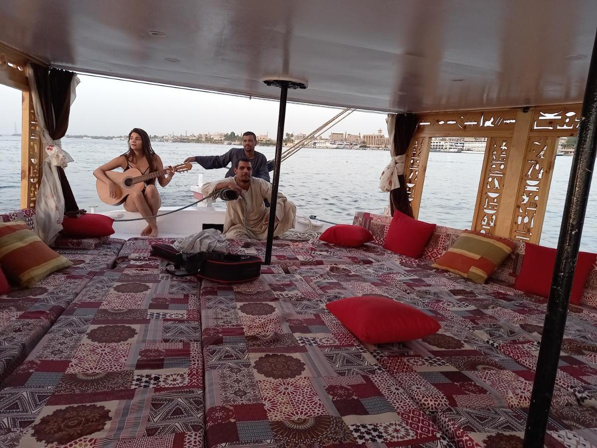 Nile Sunrise Felucca Boat Private Rental Luxor Exteriör bild